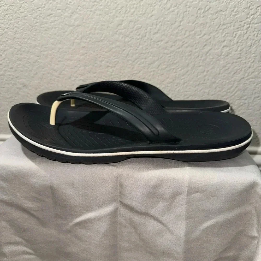 Crocs Unisex Crocband Flip Flop Sandal Black Size W12 M10